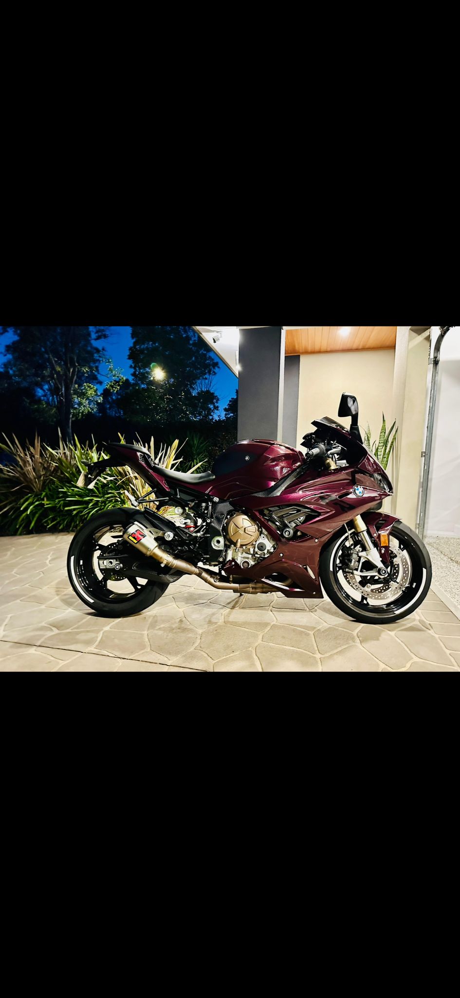 BMW S1000RR — Burgundy Evening Shot
